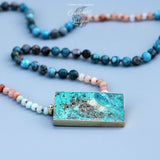 Collier Pendentif Mala en pierre Océan Couleurs Lagon - Couleurs Lagon