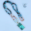 Collier Pendentif Mala en pierre Océan Couleurs Lagon - Couleurs Lagon