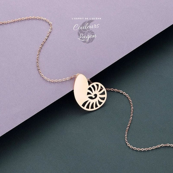 Collier Pendentif NAUTILE Couleurs Lagon - Couleurs Lagon