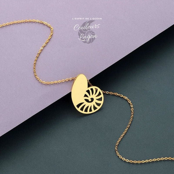 Collier Pendentif NAUTILE Couleurs Lagon - Couleurs Lagon
