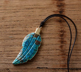 Collier Pierre Naturelle Feuille Lagoon Océan - Couleurs Lagon
