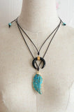 Collier Pierre Naturelle Feuille Lagoon Océan - Couleurs Lagon