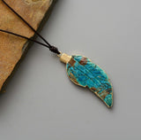 Collier Pierre Naturelle Feuille Lagoon Océan - Couleurs Lagon