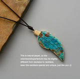 Collier Pierre Naturelle Feuille Lagoon Océan - Couleurs Lagon