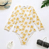 Combi Surf Manches Longues Dos Nu Push-Up BLANC COCOTIER - Couleurs Lagon - avant a plat