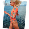 Combi Surf Manches Longues Dos Nu Push-Up REVE ORANGE - Couleurs Lagon