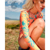 Combi Surf Manches Longues Dos Nu Push-Up REVE ORANGE - Couleurs Lagon