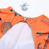 Combi Surf Manches Longues Dos Nu Push-Up REVE ORANGE - Couleurs Lagon