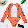 Combi Surf Manches Longues Dos Nu Push-Up REVE ORANGE - Couleurs Lagon