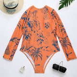 Combi Surf Manches Longues Dos Nu Push-Up REVE ORANGE - Couleurs Lagon