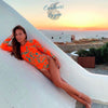 Combi Surf Manches Longues Dos Nu Push-Up REVE ORANGE - Couleurs Lagon