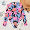 Combi Surf Manches Longues ROSE ALOA - Couleurs Lagon