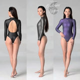 noir gris violet - Combinaison Dos Nu Neoprene 2mm UPF50+ Manches Longues Peau Lisse II - Couleurs Lagon