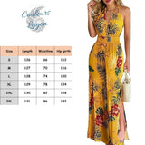 Combinaison jambe large et taille haute Floral - Couleurs Lagon
