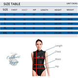 tailles - Combinaison Neoprene 3mm UPF50+ Sans Manches Zip Dorsal - Couleurs Lagon