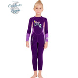violet - Combinaison Néoprene Enfants 2,5mm UPF50+ Zip Dorsal - Couleurs Lagon