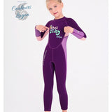 avant violet - Combinaison Néoprene Enfants 2,5mm UPF50+ Zip Dorsal - Couleurs Lagon