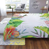 Couette légère et respirante US COULEURS LAGON FLORAL HIBISCUS - Couleurs Lagon