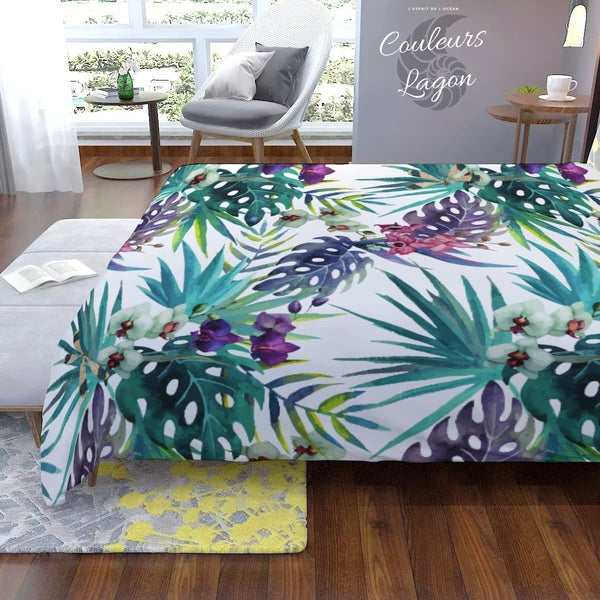 Couette légère et respirante US COULEURS LAGON FLORAL LIBELLULE - Couleurs Lagon