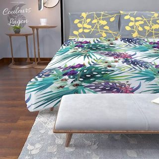 Couette légère et respirante US COULEURS LAGON FLORAL LIBELLULE - Couleurs Lagon