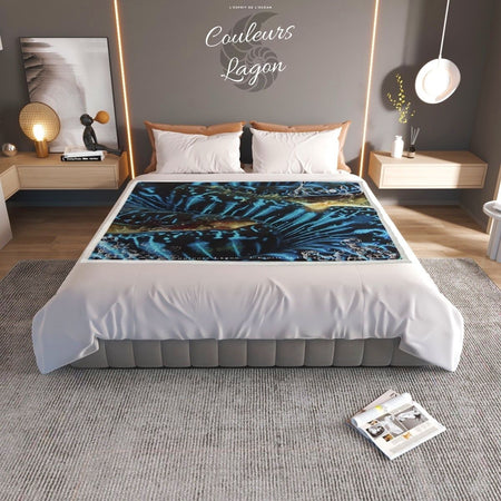 Couverture Polaire BENITIER BLEU - Couleurs Lagon