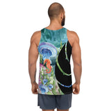 Débardeur Unisexe Couleurs Lagon FLORAL ALGUES ET MEDUSES - Couleurs Lagon
