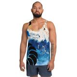 Débardeur Unisexe Couleurs Lagon TIE DYE MARBRE MARINE - Couleurs Lagon