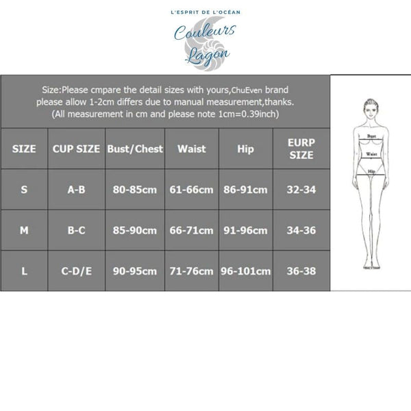 Ensemble Bikini Push UP Brésilien OCEAN - Couleurs Lagon