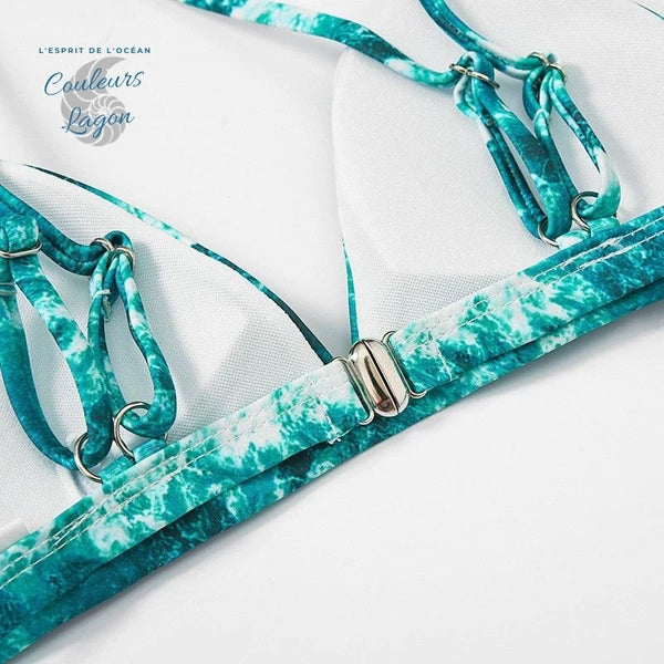 Ensemble Bikini Push UP Brésilien OCEAN - Couleurs Lagon