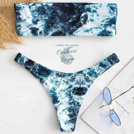 Ensemble Bikini Push Up Brésilien PACIFIC - Couleurs Lagon