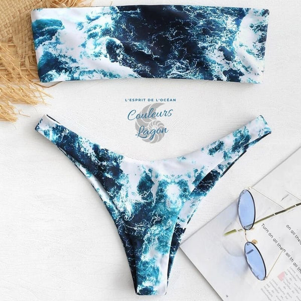 Ensemble Bikini Push Up Brésilien PACIFIC - Couleurs Lagon