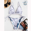 Ensemble Bikini Push UP Brésilien Vagues OCEAN Triangle et Tangua - Couleurs Lagon
