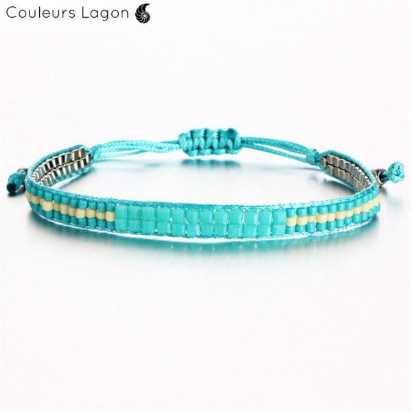 Ensemble Bracelet Bohème Perles Cristal - Couleurs Lagon