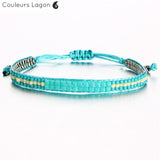 Ensemble Bracelet Bohème Perles Cristal - Couleurs Lagon