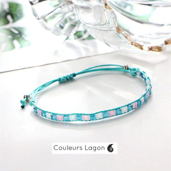 Ensemble Bracelet Bohème Perles Cristal - Couleurs Lagon