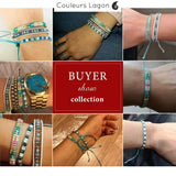 Ensemble Bracelet Bohème Perles Cristal - Couleurs Lagon