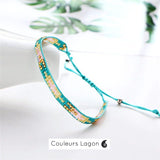 Ensemble Bracelet Bohème Perles Cristal - Couleurs Lagon