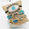 Ensemble Bracelets Mexican Déesse de l’eau - Couleurs Lagon