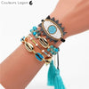Ensemble Bracelets Mexican Déesse de l’eau - Couleurs Lagon