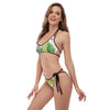 Ensemble de bikini tangua HIBISCUS Couleurs Lagon FLORAL LIBELLULE 2 - Couleurs Lagon