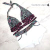Ensemble Tankini Patchwork Bikini Blanc - Couleurs Lagon