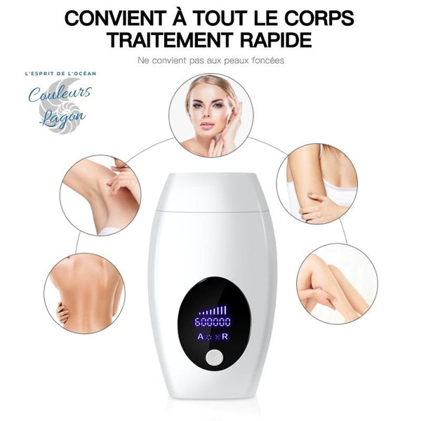 Epilateur laser permanent IPL visage et corps - Couleurs Lagon