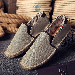 Espadrilles en toile et paille pour hommes - Couleurs Lagon