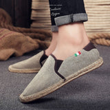 Espadrilles en toile et paille pour hommes - Couleurs Lagon