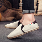 Espadrilles en toile et paille pour hommes - Couleurs Lagon