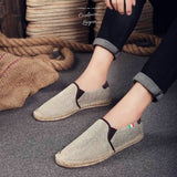 Espadrilles en toile et paille pour hommes - Couleurs Lagon