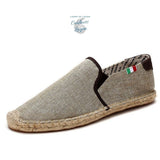 Espadrilles en toile et paille pour hommes - Couleurs Lagon