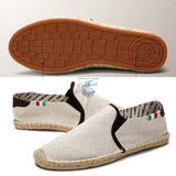 Espadrilles en toile et paille pour hommes - Couleurs Lagon