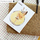 Grand Sac Rotin Bandoulière NATURE - Couleurs Lagon