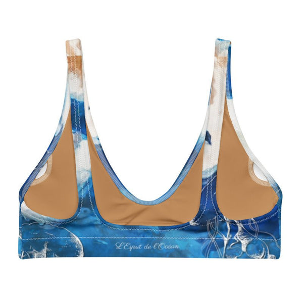 Haut de maillot de bain éco-responsable Push-Up rembourré Couleurs Lagon BLEU OCEAN - Couleurs Lagon